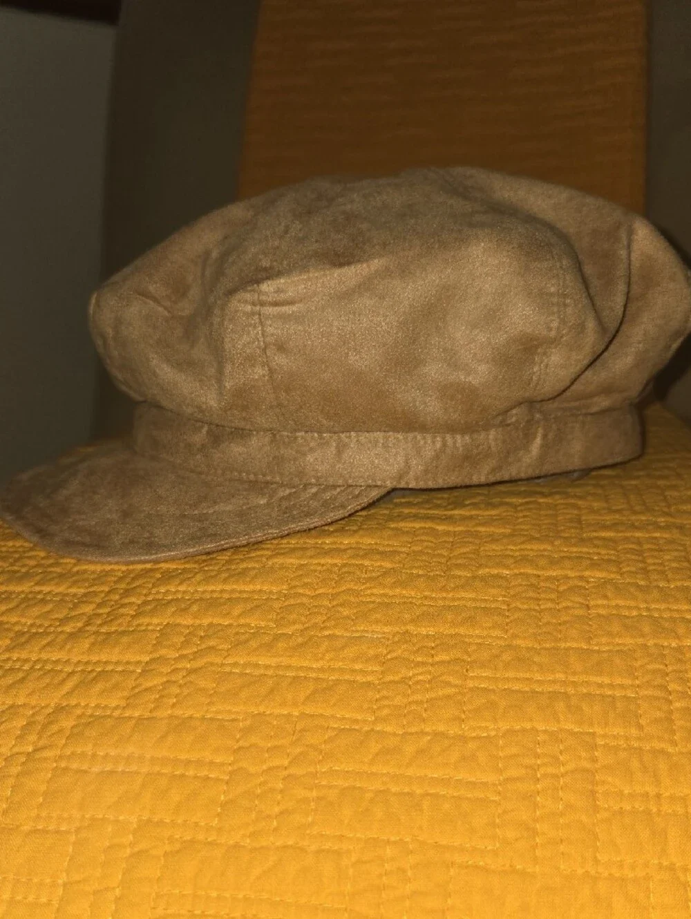 Betmar New York Suede Tan Baker Boy Cap